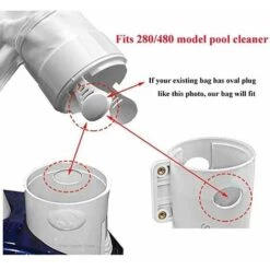 Momo Sacs Pour Nettoyeur De Piscine En Nylon, Remplacement De Sac Zipper Pour Polaris 280 & 480 Sac De Filtration Universel Pour Sac De Nettoyage 280 Sacs De Rechange Polaris -Hayward Aquaspa Boutique 100094955 5