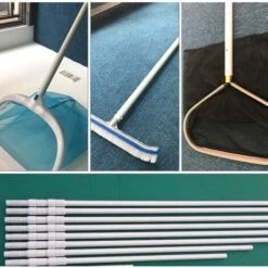 Aspirateur De Piscine Poteau De Survie Poteau De Piscine Filet De Pêche Renforcé Poteau Télescopique En Alliage D’aluminium Poteau De Nettoyage En Aluminium 1,2 M (avec Crochet) -Hayward Aquaspa Boutique 100266429 3