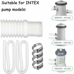 2 Pcs Tuyau De Rechange Pour Piscine Hors Sol Tuyau De Remplacement De Piscine Tuyau De Piscine Pour Piscines Pour Piscine Hors Terre Tuyau De Remplacement De Pompe De Filtre De Piscine（59x1.2 -Hayward Aquaspa Boutique 100344149 3