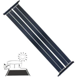 Mucola 305x80CM Chauffage Solaire, De Piscine, Collecteur Panneau Bâche Chauffante Pour Piscine