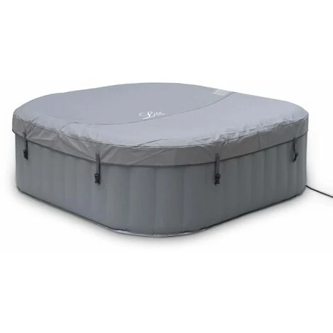 Spa MSPA Gonflable Carré – Fjord 6 - 6 Places. Système Anti-gel Et Désinfection UVC + Bâche. 185cm. PVC. Pompe. Chauffage. Gonfleur. Filtre 5 Spa MSPA Gonflable Carré – Fjord 6 - 6 Places. Système Anti-gel Et Désinfection UVC + Bâche. 185cm. PVC. Pompe. Chauffage. Gonfleur. Filtre – Image 3