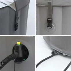 Spa MSPA Gonflable Rond – Kili 4 Gris 4 Places - Système Anti-gel Et De Désinfection UVC + Bâche, 180 Cm, Pompe, Chauffage, Gonfleur, Filtre -Hayward Aquaspa Boutique 16546931 3