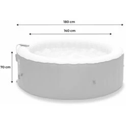Spa MSPA Gonflable Rond – Kili 4 Gris 4 Places - Système Anti-gel Et De Désinfection UVC + Bâche, 180 Cm, Pompe, Chauffage, Gonfleur, Filtre -Hayward Aquaspa Boutique 16546931 5