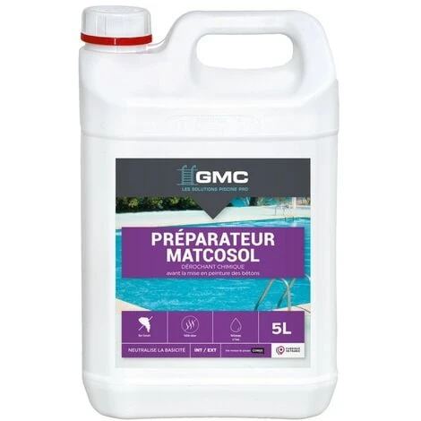 MATCOSOL PREPARATEUR 5L - Décrochant Chimique Avant Mise En Peinture Des Bétons Neufs Ou à Rénover - GMC 3 MATCOSOL PREPARATEUR 5L - Décrochant Chimique Avant Mise En Peinture Des Bétons Neufs Ou à Rénover - GMC