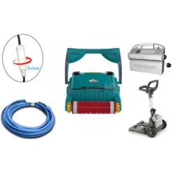 Robot De Piscine Dolphin 2001 Vintage Avec Chariot - Fond Parois Ligne D'eau -Hayward Aquaspa Boutique 18576194 3