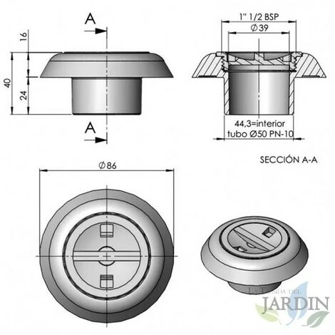 Buse D'aspiration De Piscine Pour Le Collage D50, Pour Le Nettoyage Et L'entretien De La Piscine 4 Buse D'aspiration De Piscine Pour Le Collage D50, Pour Le Nettoyage Et L'entretien De La Piscine – Image 2