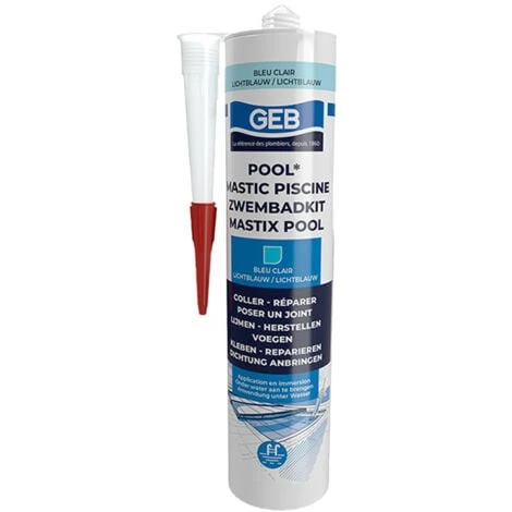 Mastic Piscine POOL Qualité Professionnelle BLEU 290 Ml - GEB 3 Mastic Piscine POOL Qualité Professionnelle BLEU 290 Ml - GEB