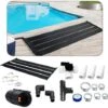 AREBOS 2X Chauffage Solaire Collecteur Solaire Chauffage De Piscine Kit De 2 Pièces 300x66 Cm Plastique Résistant Aux UV Noir
