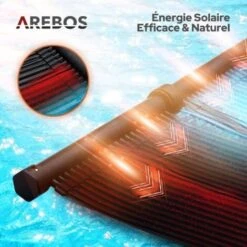 AREBOS 2X Chauffage Solaire Collecteur Solaire Chauffage De Piscine Kit De 2 Pièces 300x66 Cm Plastique Résistant Aux UV Noir -Hayward Aquaspa Boutique 29149685 4