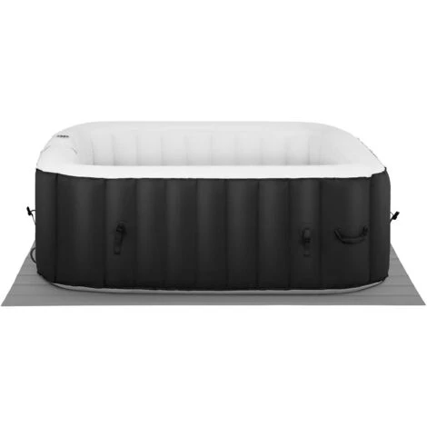 Spa Gonflable Carré 6 Places Extérieur Massage 900l 1800W 130 Jets Noir - Noir, Blanc 3 Spa Gonflable Carré 6 Places Extérieur Massage 900l 1800W 130 Jets Noir - Noir, Blanc