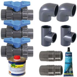 Ubbink Kit BY-PASS Pompe &agrave Chaleur Piscine HEATERMAX INVERTER