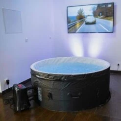 Spa Gonflable 4 Places Rond En Paroi Mousse - Ospazia - Diamêtre : 180 Cm - Filtre Et Bâche Inclus -Hayward Aquaspa Boutique 33560368 4