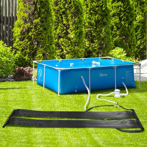 OUTSUNNY Réchauffeur Solaire D'eau Pour Piscine Hors Sol - Lot De 2 Tapis Solaires Chauffants Piscine - Chauffeur écologique Piscine - PE Noir 4 OUTSUNNY Réchauffeur Solaire D'eau Pour Piscine Hors Sol - Lot De 2 Tapis Solaires Chauffants Piscine - Chauffeur écologique Piscine - PE Noir – Image 2