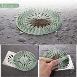 Bouchons Anti-Cheveux En Silicone Durable, Filtre évier Cuisine, Filtre à évier, Grille Pour Evier Cuisine, Faciles à Nettoyer Et à Installer 13.5X13.5cm Fontainebleau 4 Pcs Rose, Vert, Gris, Bleu -Hayward Aquaspa Boutique 42907648 4