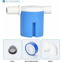 Robinet à Flotteur Automatique Pour Niveau D'eau - Entrée Latérale Intégrée Et Intégrée - Régulateur De Valve Flottante Pour Lavage De Voiture - Pour Piscine, Réservoir D'eau JYN15 Fontainebleau -Hayward Aquaspa Boutique 42908722 4