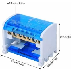 Boî,te De Distribution De Bornier, Connecteur De Boî,te De Distribution D'alimentation Borniers Sur Rail DIN Monophasé, à, 2 Niveaux Avec Cache Anti-poussiè,re Transparent 10 Boî,te De Distribution De Bornier, Connecteur De Boî,te De Distribution D'alimentation Borniers Sur Rail DIN Monophasé, à, 2 Niveaux Avec Cache Anti-poussiè,re Transparent -Hayward Aquaspa Boutique 43154303 4