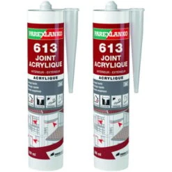 Lot De 2 Mastics Acryliques PAREXLANKO 613 Joint Acrylique - Blanc - 300ml