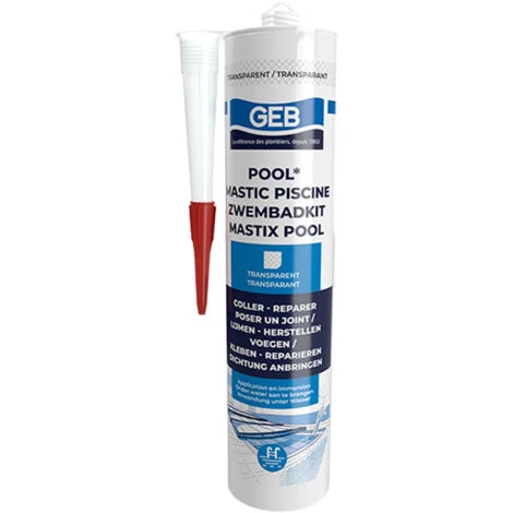 Lot De 6 Mastics Piscine POOL Qualité Professionnelle TRANSPARENT 290 Ml - GEB 4 Lot De 6 Mastics Piscine POOL Qualité Professionnelle TRANSPARENT 290 Ml - GEB – Image 2