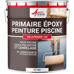 Primaire Epoxy Transparente Béton Métal Carrelage ARCAPRIMER100 - 4 Kg (jusqu'à 20 M²) -