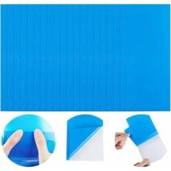 Rustine Piscine, 20 Pièces Piscine Patch Kit De Réparation, Piscine Kit De Réparation, Réparation Plastique Correctifs Auto-adhésives Rustine Pour Piscines Gonflables Bateaux, Bleu -10x25cm -Macaron