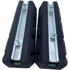 EDENEA - Supports De Sol Anti-Bruit - Anti Vibration - Pour Pompe à Chaleur Climatisation - Lot De 2-45x16x9 Cm Avec Niveaux à Bulle Intégrés - Longueur Rail 40 Cm