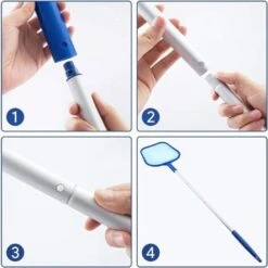 Ensoleillé Filet De Nettoyage De Piscine, Filet à Feuilles D'eau Peu Profonde Avec Poteau, Filet Peu Profond à 5 Sections En Aluminium -Hayward Aquaspa Boutique 55285722 3