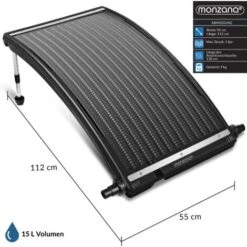 Panneau De Chauffage Solaire 110x69x14cm 10.000L/h Réglable 32/38mm Raccord PEHD 1x 110x69x14 Cm (de) -Hayward Aquaspa Boutique 58434283 4