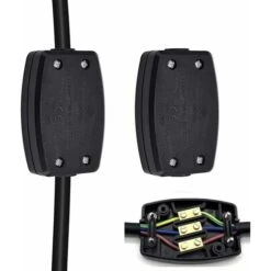 Boîte De Jonction En Polypropylène Boite Raccordement Etanche Commode Connecteur De Câble Electrique Réutilisable Pour Appareils Electriques Fils Terrasse Piscine Familiale(2 PCS 13A 250V)LO-Ron