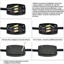 Boîte De Jonction En Polypropylène Boite Raccordement Etanche Commode Connecteur De Câble Electrique Réutilisable Pour Appareils Electriques Fils Terrasse Piscine Familiale(2 PCS 13A 250V)LO-Ron 10 Boîte De Jonction En Polypropylène Boite Raccordement Etanche Commode Connecteur De Câble Electrique Réutilisable Pour Appareils Electriques Fils Terrasse Piscine Familiale(2 PCS 13A 250V)LO-Ron -Hayward Aquaspa Boutique 59333898 4