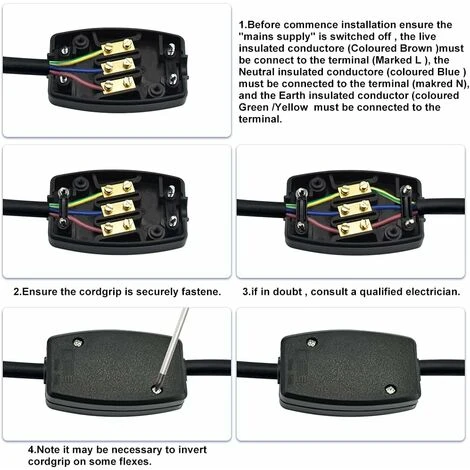 Boîte De Jonction En Polypropylène Boite Raccordement Etanche Commode Connecteur De Câble Electrique Réutilisable Pour Appareils Electriques Fils Terrasse Piscine Familiale(2 PCS 13A 250V)LO-Ron 6 Boîte De Jonction En Polypropylène Boite Raccordement Etanche Commode Connecteur De Câble Electrique Réutilisable Pour Appareils Electriques Fils Terrasse Piscine Familiale(2 PCS 13A 250V)LO-Ron – Image 4