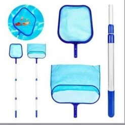 LYCXAMES -- Kit Nettoyage Piscine, Avec Tige Télescopique Utilisé Pour Nettoyer La Piscine Gonflable Pour Enfants, Utilisé Pour Nettoyer L'aquarium Familial écumeur Léger Long Tubes Amovibles