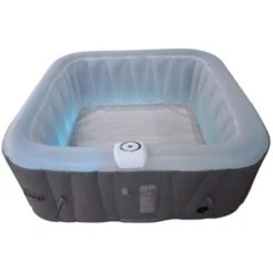 Spa Gonflable 6 Places Carré - Sunspa - Bandeau LED Inclus - Dimensions : 185 X 185 Cm