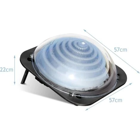 RELAX4LIFE Chauffage De Piscine Solaire Compatible Au Tuyau φ32mm/38mm, Rechauffeur Piscine Solaire Compact Avec Pieds Pliables Et Dôme De Protection, 57x57x22cm 6 RELAX4LIFE Chauffage De Piscine Solaire Compatible Au Tuyau φ32mm/38mm, Rechauffeur Piscine Solaire Compact Avec Pieds Pliables Et Dôme De Protection, 57x57x22cm – Image 4