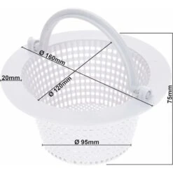 ZOLGINAH Panier De Skimmer Piscine 16cm I Panier De Rechange Pour Skimmer Standard I Préfiltre De Piscine I Avec Poignée Pour Un Retrait Facile I Résistant Au Chlore -Hayward Aquaspa Boutique 63729505 3