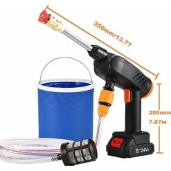 Nettoyeur Haute Pression Sans Fil Avec Kit D'Accessoires Batterie 24v Et Chargeur Inclus Adapté Pour Laver Les Voitures Les ClôTures Le RevêTement De Piscine Les Planchers De Patio ( Color : Black ) -Hayward Aquaspa Boutique 64222996 3