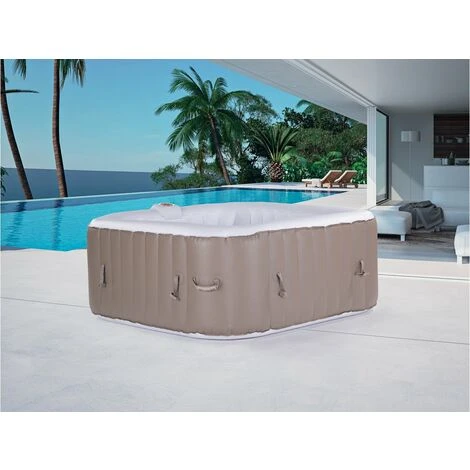SPA GONFLABLE MONAC EN PVC - 6 PLACES - TAUPE/CREME 4 SPA GONFLABLE MONAC EN PVC - 6 PLACES - TAUPE/CREME – Image 2