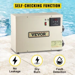 VEVOR Réchauffeur électrique Piscine Chauffe-Eau Chauffe-Piscine Spa 9 KW 380V -Hayward Aquaspa Boutique 69342520 3