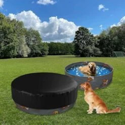 Bache Spa Rond,Spa Couverture Rond,Housse De Baignoire Coupe-Vent Résistante Aux UV Avec Cordon élastique à L'ourlet,Couverture De La Baignoire Spa à L'extérieur (245×30CM) -Hayward Aquaspa Boutique 69578164 5