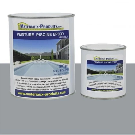 Peinture Piscine Epoxy Gris Béton - 1 Kg Gris Béton - MATPRO 3 Peinture Piscine Epoxy Gris Béton - 1 Kg Gris Béton - MATPRO
