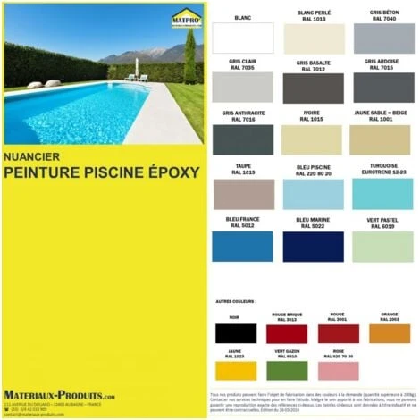 Peinture Piscine Epoxy Bleu France - 1 Kg Bleu France - MATPRO 4 Peinture Piscine Epoxy Bleu France - 1 Kg Bleu France - MATPRO – Image 2