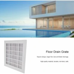 Couvercle De Drain De Plancher, Grille De Drain De Plancher Rapide Pour Piscine De Massage 30x30cm, -Hayward Aquaspa Boutique 80352755 5