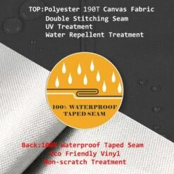 MINKUROW Couvercle De Spa Ronde Étanche Couvertures Extérieures De Baignoire Spa,Protection Imperméable Pour Spa,Housse De Baignoire Coupe-Vent Résistante Aux Uv Pour Piscine,Noir,200×30cm -Hayward Aquaspa Boutique 81944970 4