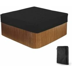 De Piscine Carré Bâche Solaire Pour Piscine, Couverture De Spa En Tissu Polyester 210D étanche, Résistant Aux UV Housse De Protection Pour Bain à Remous De Jardin,218 218 30cm