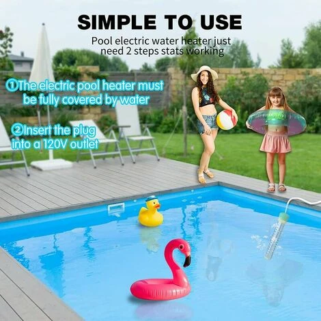 SEENLIN Thermoplongeur De Voyage,Chauffe-piscine électrique à Immersion Avec Protection En Acier Inoxydable Pour Piscines Creusées, Bleu, Une Pièce 7 SEENLIN Thermoplongeur De Voyage,Chauffe-piscine électrique à Immersion Avec Protection En Acier Inoxydable Pour Piscines Creusées, Bleu, Une Pièce – Image 5