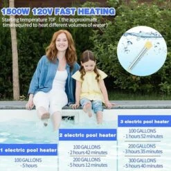 Thermoplongeur De Voyage,Chauffe-piscine électrique à Immersion Avec Protection En Acier Inoxydable Pour Piscines Creusées, Noir, Une Pièce -Hayward Aquaspa Boutique 89607050 3