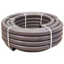 Couronne Rouleau 5M Tuyau Gris PVC Pression Souple à Coller Ø 50mm Diamètre / Bassins Et Piscines