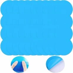 Patch De Réparation Piscine, 40 Pièces Rustine Piscine, Piscine Patch Kit De Réparation Auto-Adhésif Étanche, Patchs De Réparation Correctifs Auto-adhésives Rustine Pour Gonflables Piscine