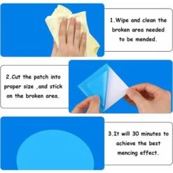Patch De Réparation Piscine, 40 Pièces Rustine Piscine, Piscine Patch Kit De Réparation Auto-Adhésif Étanche, Patchs De Réparation Correctifs Auto-adhésives Rustine Pour Gonflables Piscine -Hayward Aquaspa Boutique 92463863 3