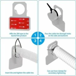 Support Tuyau Piscine, Supports Tuyau De Piscine En Plastique Gris 26-38 Mm,Comme Protection Anti-Torsion,Compatible Avec Les Piscines Intex Et Bestway 810 Cm, Buse 3,53,8 Cm (Gris) 2 Pcs，Lilaris -Hayward Aquaspa Boutique 93898871 3