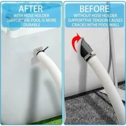 Support Tuyau Piscine, Supports Tuyau De Piscine En Plastique Gris 26-38 Mm,Comme Protection Anti-Torsion,Compatible Avec Les Piscines Intex Et Bestway 810 Cm, Buse 3,53,8 Cm (Gris) 2 Pcs，Lilaris -Hayward Aquaspa Boutique 93898871 4